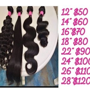Virgin hair extensions